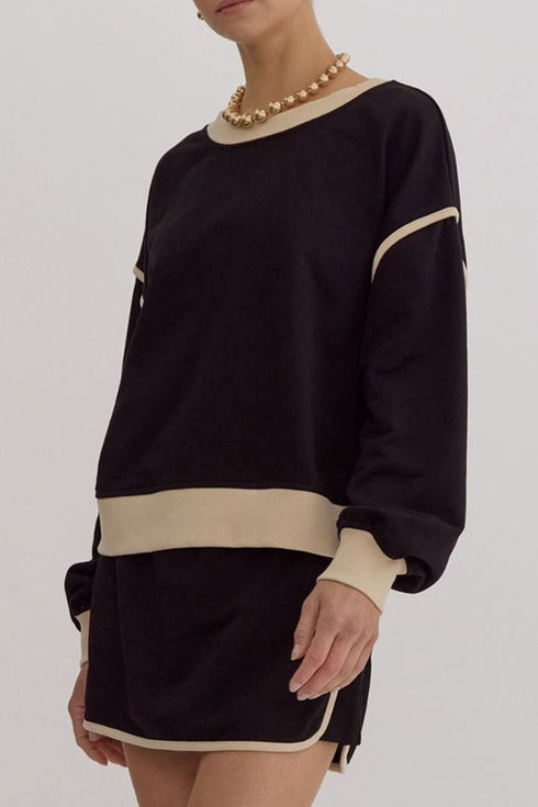 'Beryl' Round Neck Top and Skort Set - Celes Fashion